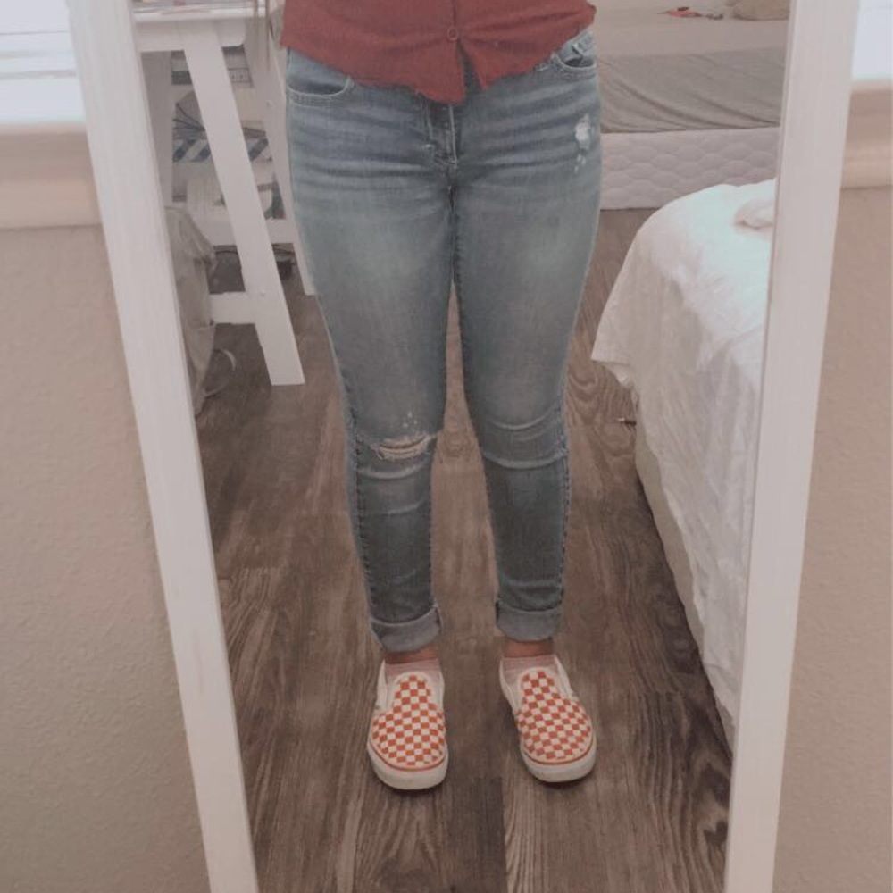 Ripped blue Levi jeans